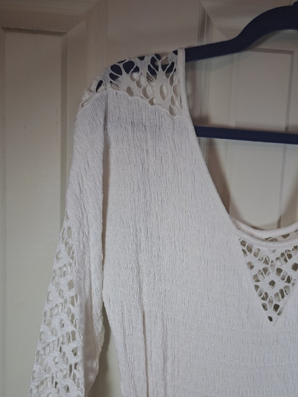 Free People White Crochet Midi Dress - Picture 2 of 8